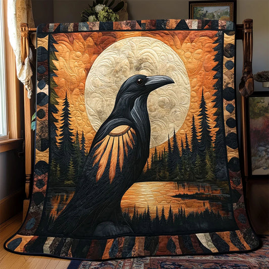 Shadow Raven Vision Quilt Blanket