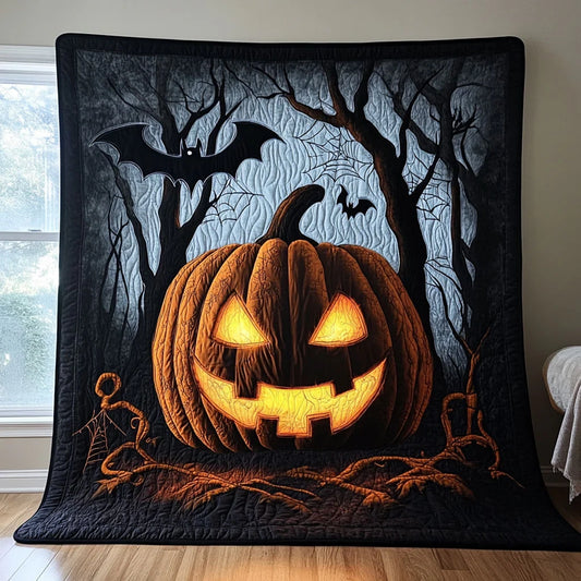 Shadowed Pumpkin Patch Quilt Blanket