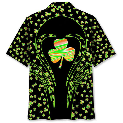 Shamrock Irish St Patrick Day Hawaiian Shirt, custom shirt gift for men (view 2)