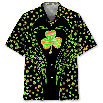 Shamrock Irish St Patrick Day Hawaiian Shirt, custom shirt gift for men (view 5)