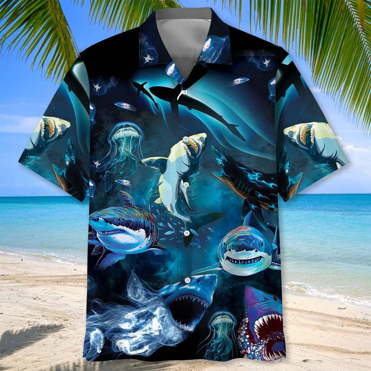 Shark Hawaiian Shirt, custom shirt gift for men