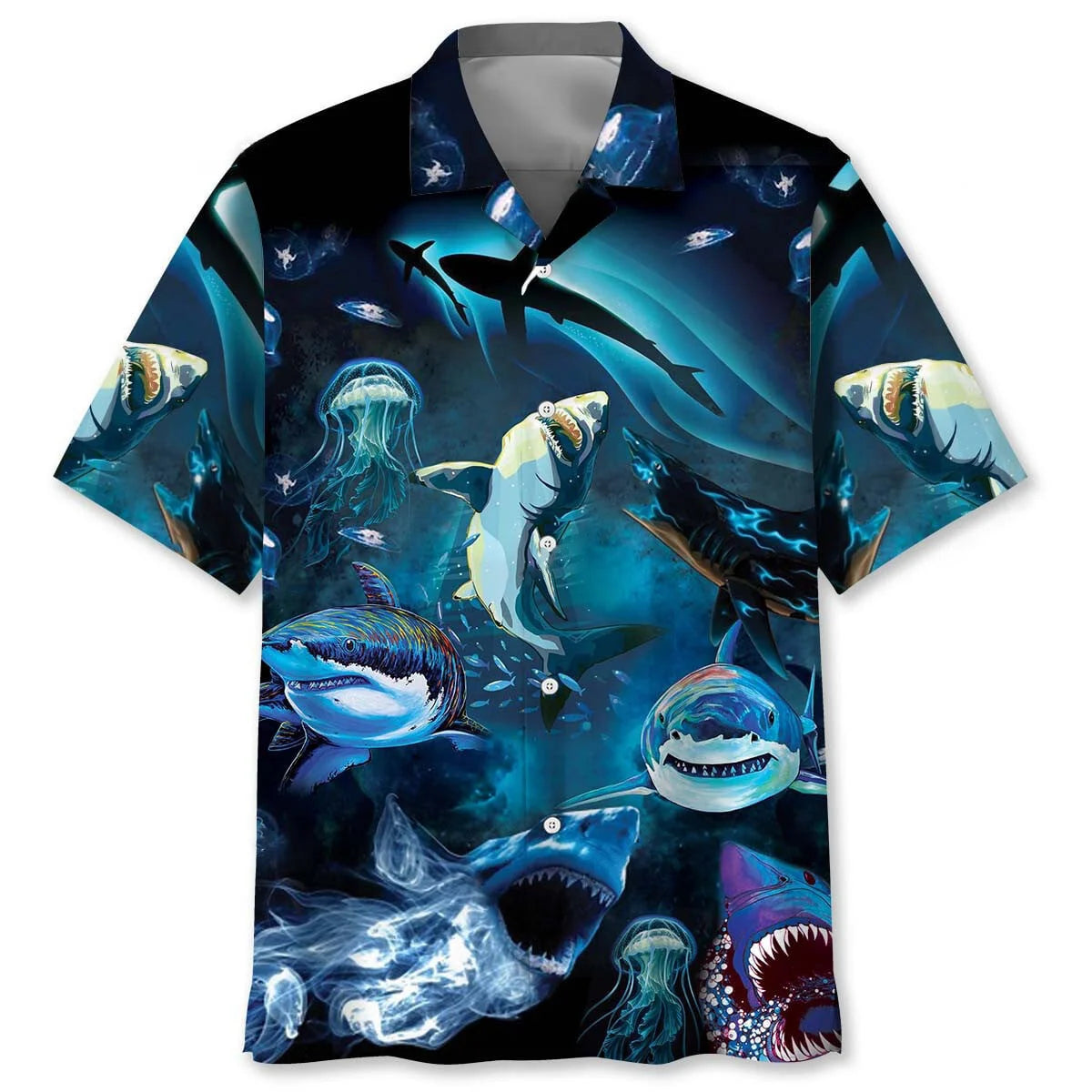 Shark Hawaiian Shirt, custom shirt gift for men (view 2)