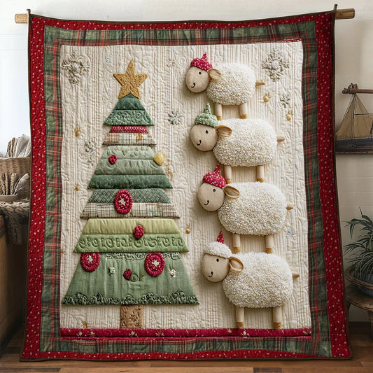 Sheep Christmas Blessing Quilt Blanket