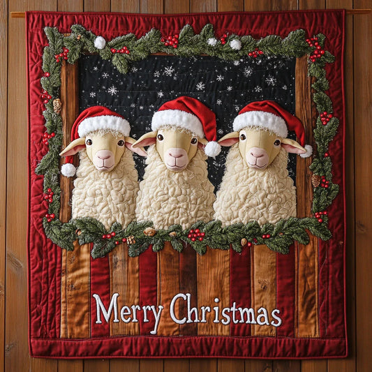 Sheep Christmas Quilt Blanket