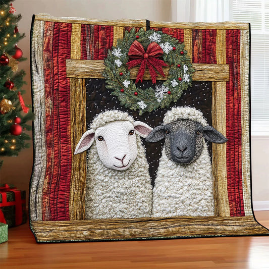 Sheep Holiday Quilt Blanket
