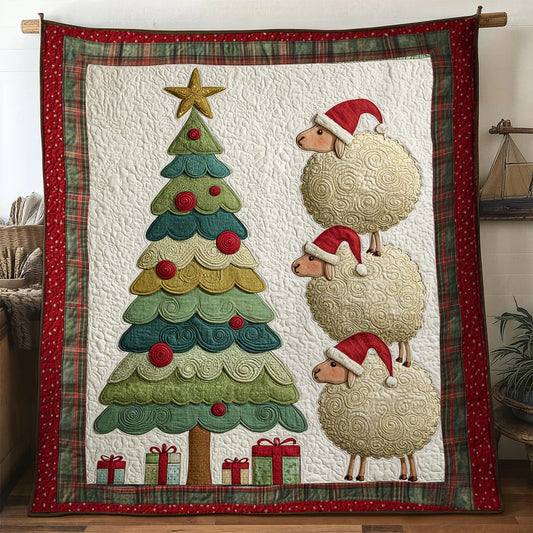 Sheep Noel Night Quilt Blanket