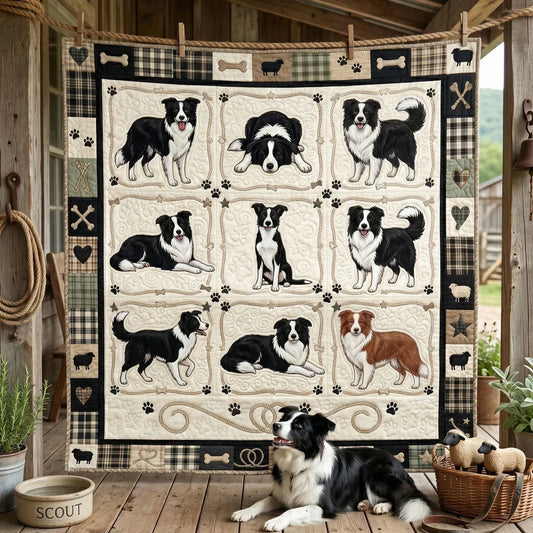 Sheepdog Patchwork Collection Quilt Blanket