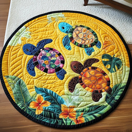 Shelled Charm Quilted Round Mat