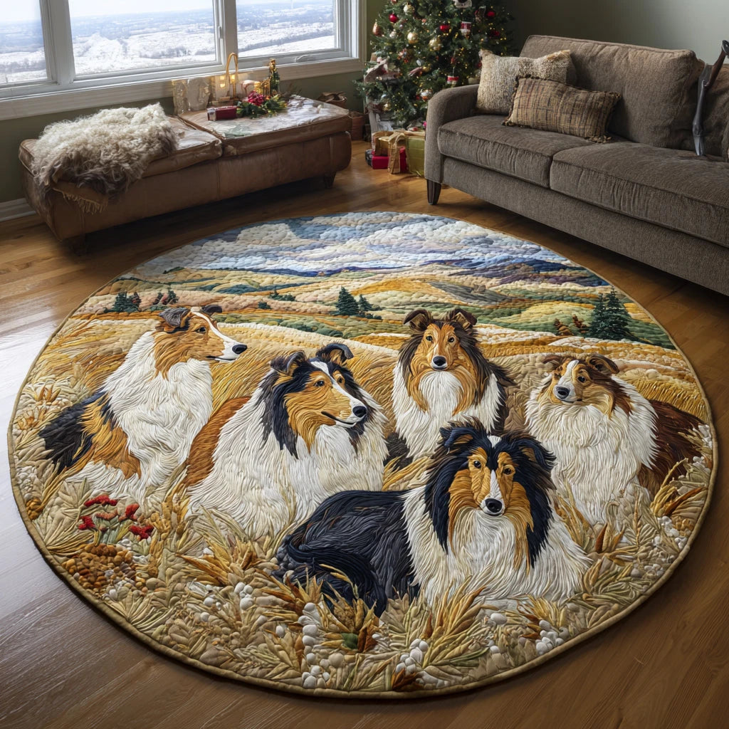 Sheltie Haven Quilted Round Mat