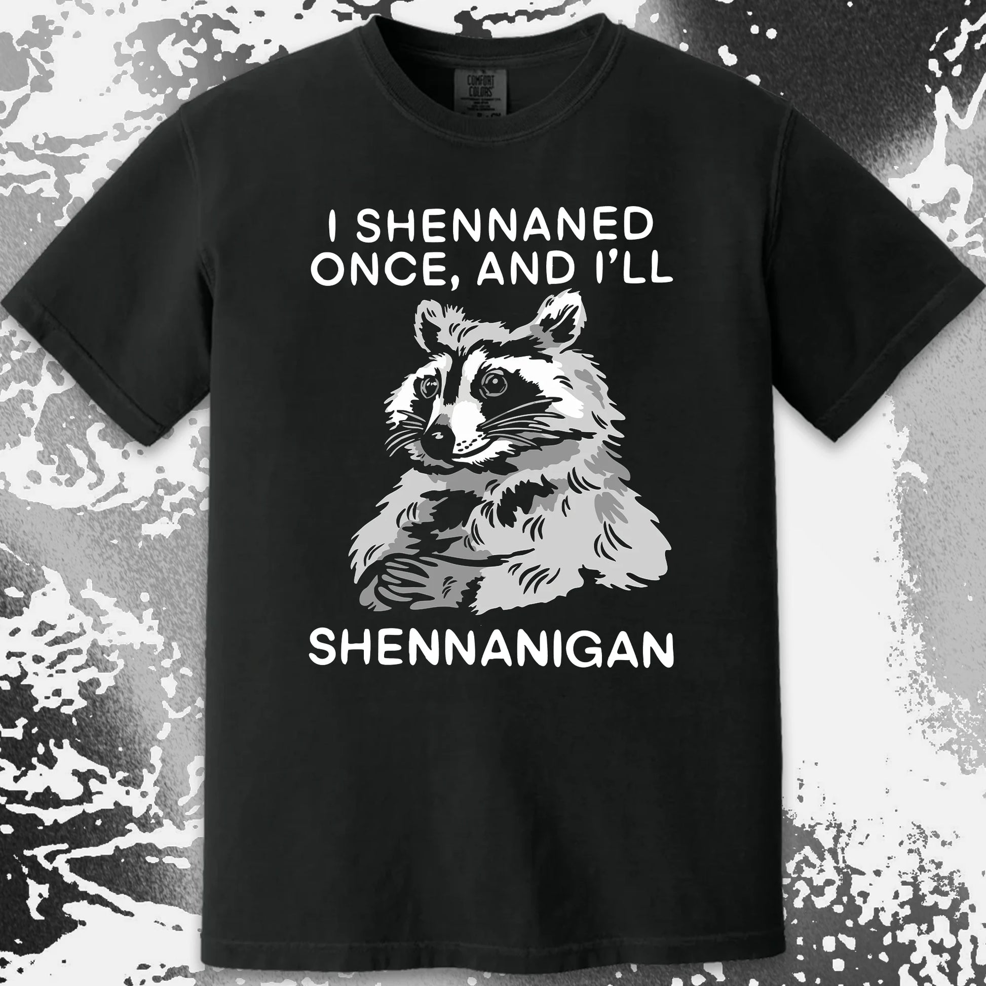 Raccoon Shenanigans T-Shirt, Sarcastic Humor Quote, Mischief Animal Art, funny meme tee gift (view 11)