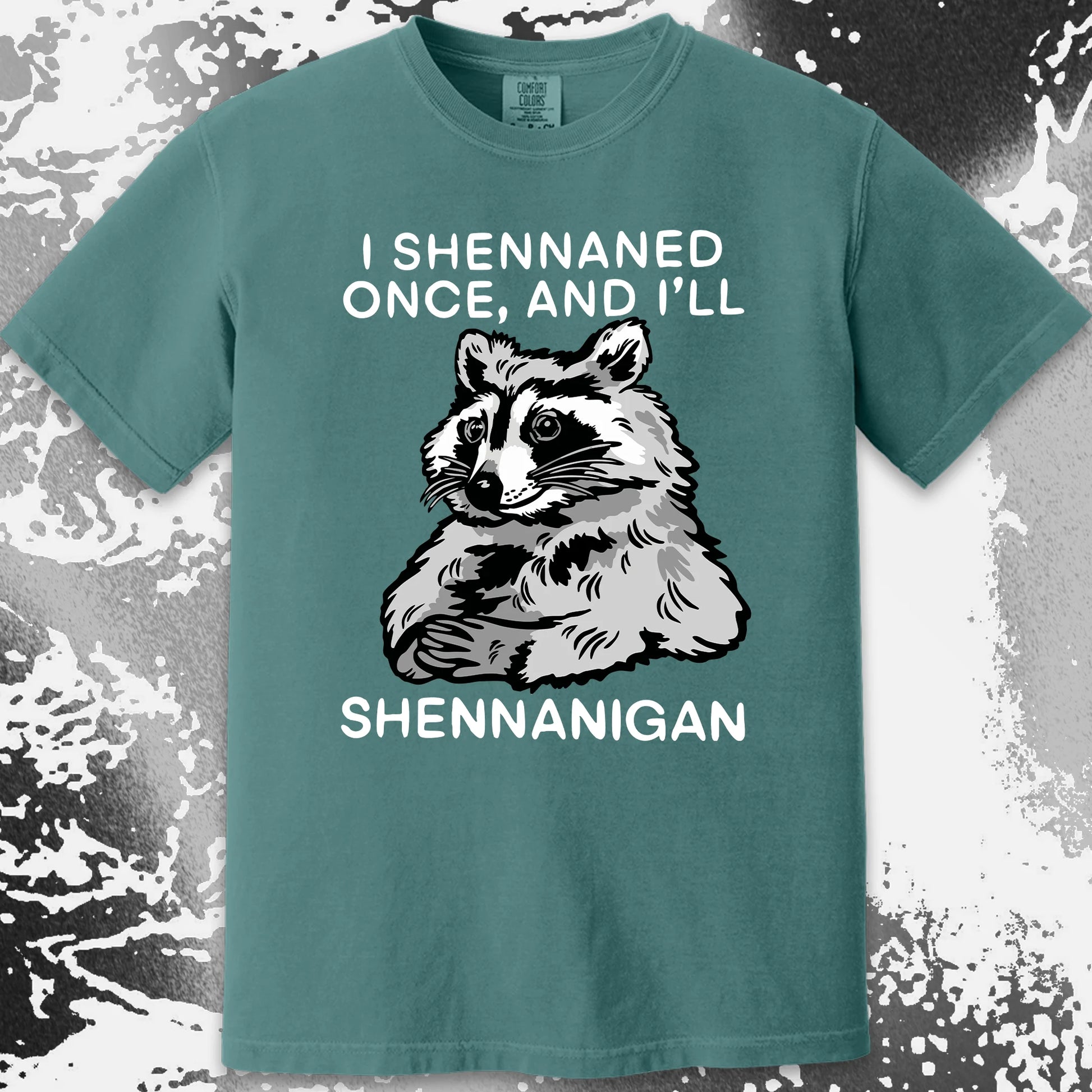 Raccoon Shenanigans T-Shirt, Sarcastic Humor Quote, Mischief Animal Art, funny meme tee gift (view 12)