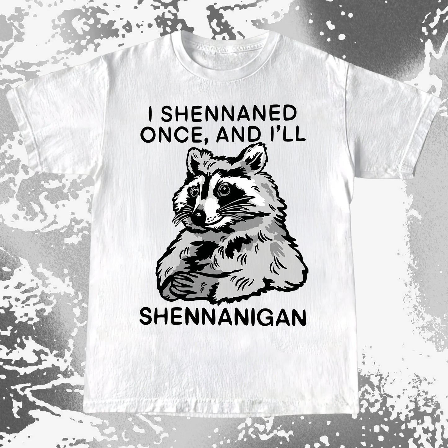 Raccoon Shenanigans T-Shirt, Sarcastic Humor Quote, Mischief Animal Art, funny meme tee gift (view 8)