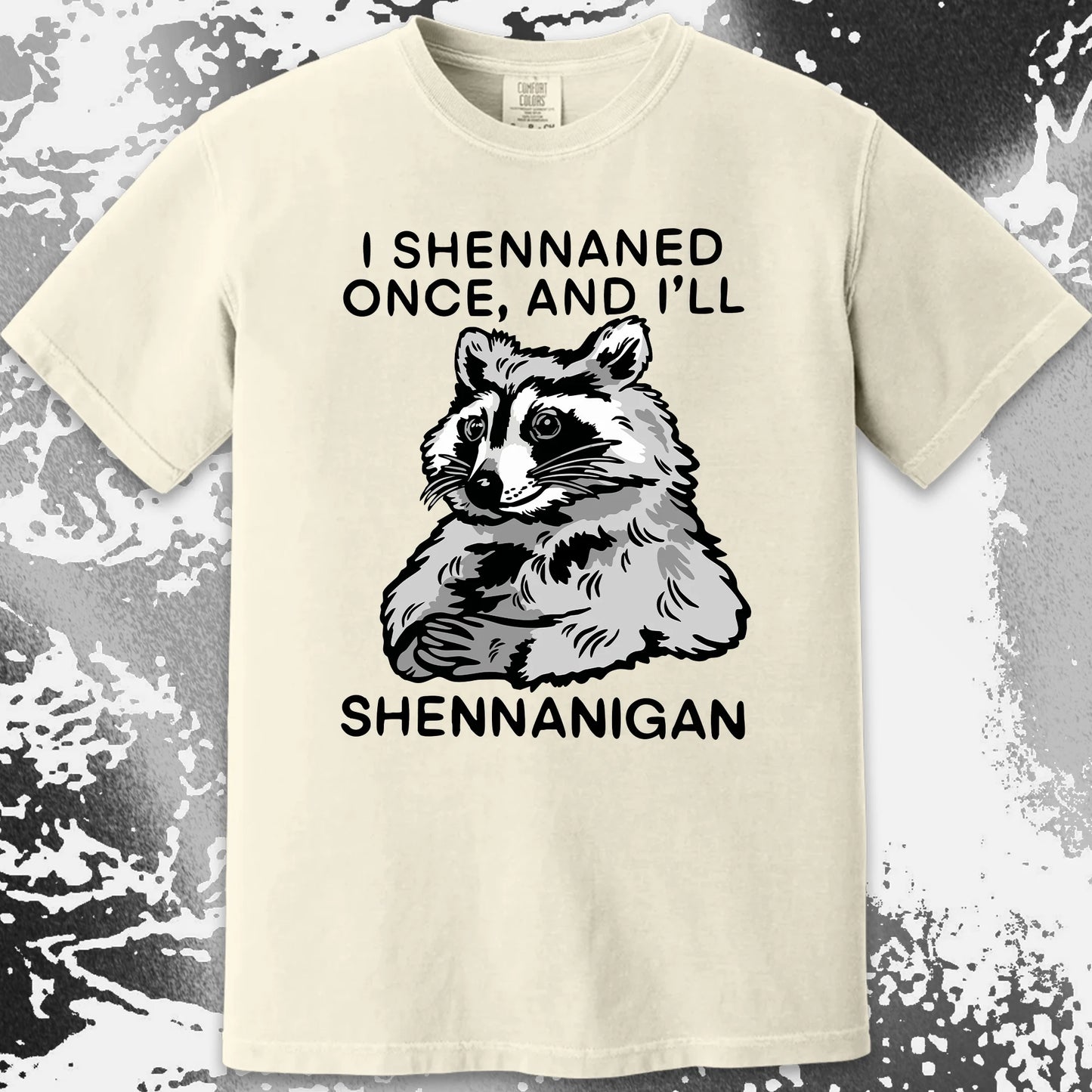 Raccoon Shenanigans T-Shirt, Sarcastic Humor Quote, Mischief Animal Art, funny meme tee gift (view 9)