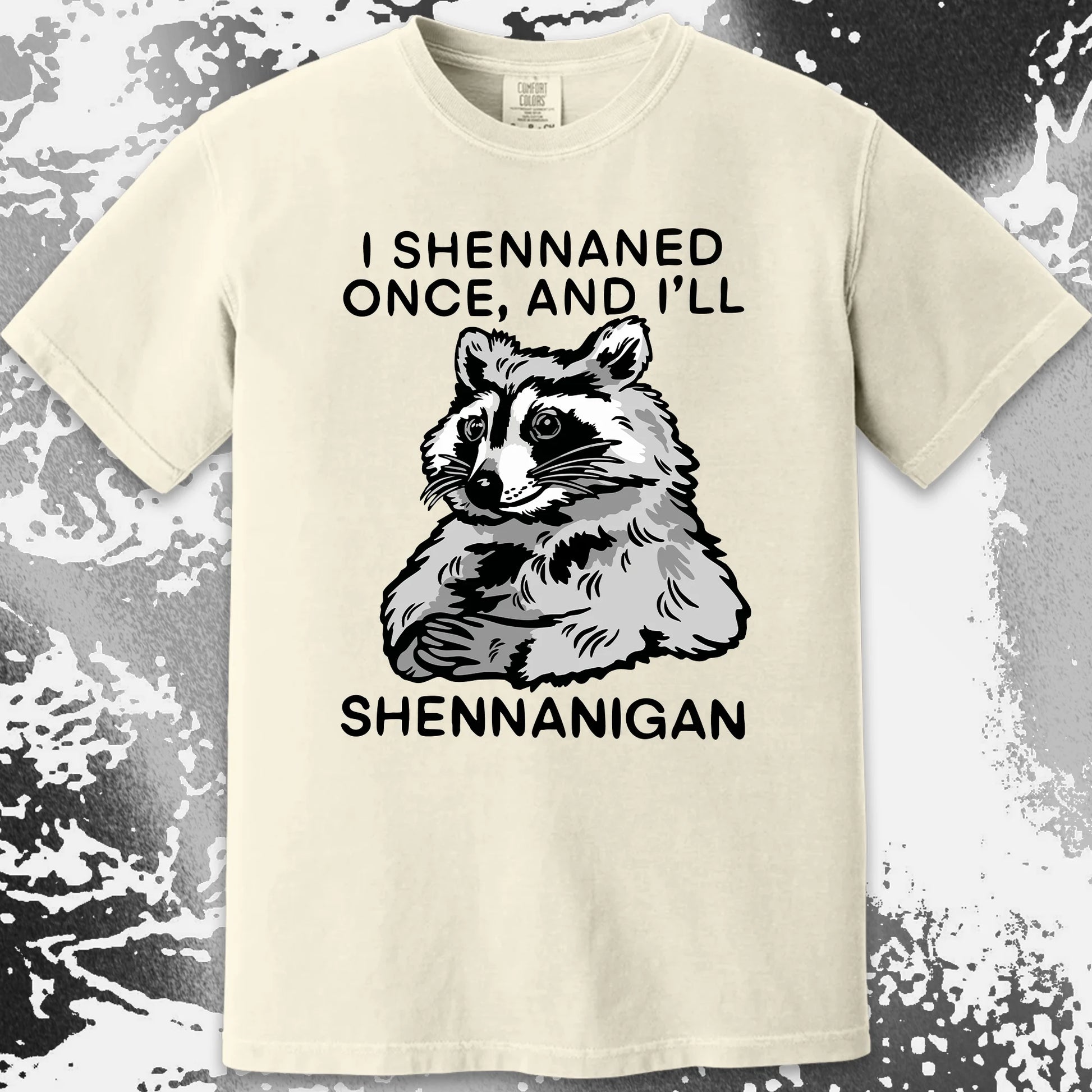 Raccoon Shenanigans T-Shirt, Sarcastic Humor Quote, Mischief Animal Art, funny meme tee gift (view 9)