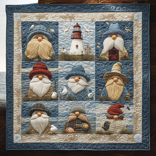Shoreline Gnome Quilt Blanket