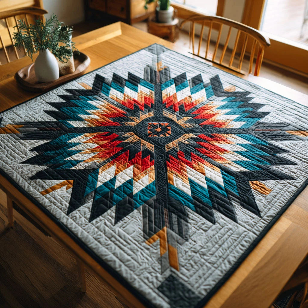 Silent Arrow Quilted Table Topper