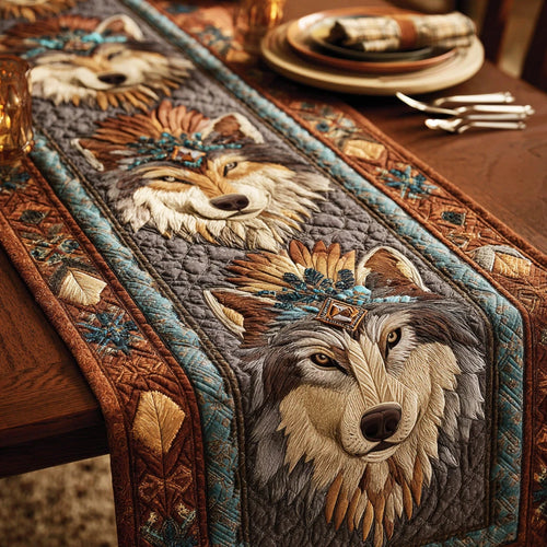 Silent Howl Spirit Quilted Table Runner