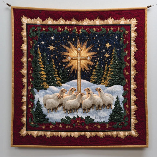 Silent Night Sheep Quilt Blanket