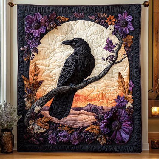 Silent Raven Quilt Blanket