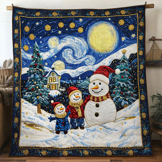 Silent Star Snowman Quilt Blanket