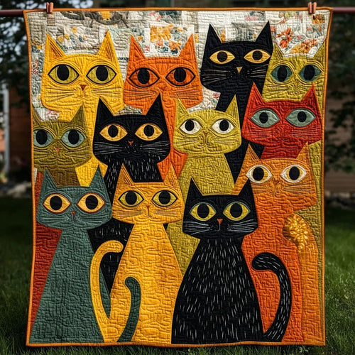 Silly Paws Quilt Blanket - Quilted Blanket by OtterMia
