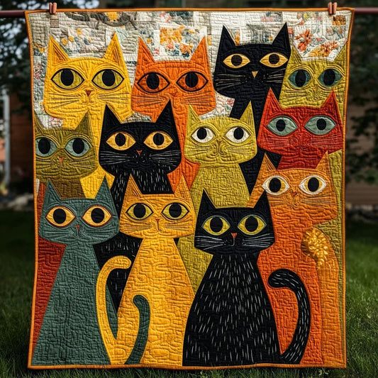 Silly Paws Quilt Blanket - Quilted Blanket by OtterMia