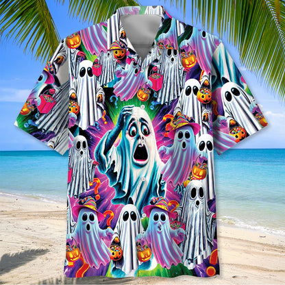 Silly Spooky Boo Hawaiian Shirt, custom shirt gift for men (view 2)