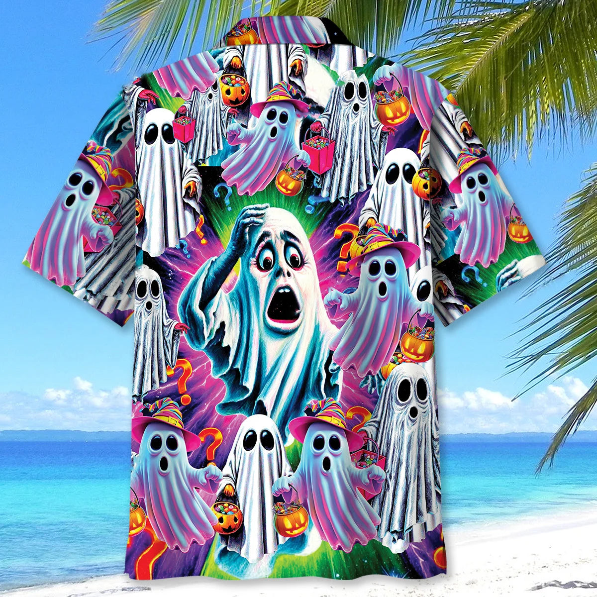 Silly Spooky Boo Hawaiian Shirt, custom shirt gift for men (view 4)