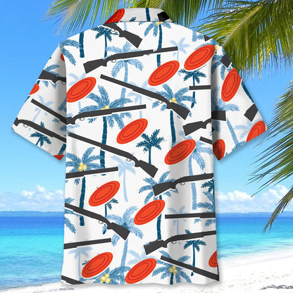 Skeet Clay Shooting Palm Tree Hawaiian Shirt, custom shirt gift for men (view 3)