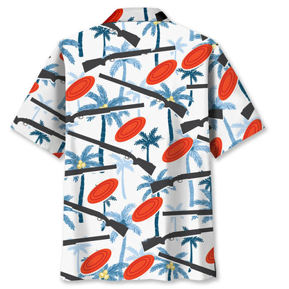 Skeet Clay Shooting Palm Tree Hawaiian Shirt, custom shirt gift for men (view 4)