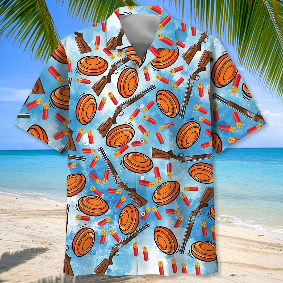 Skeet Shooting Hawaiian Shirt, custom shirt gift for men (view 2)
