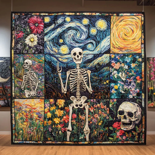 Skeleton Glory Quilt Blanket