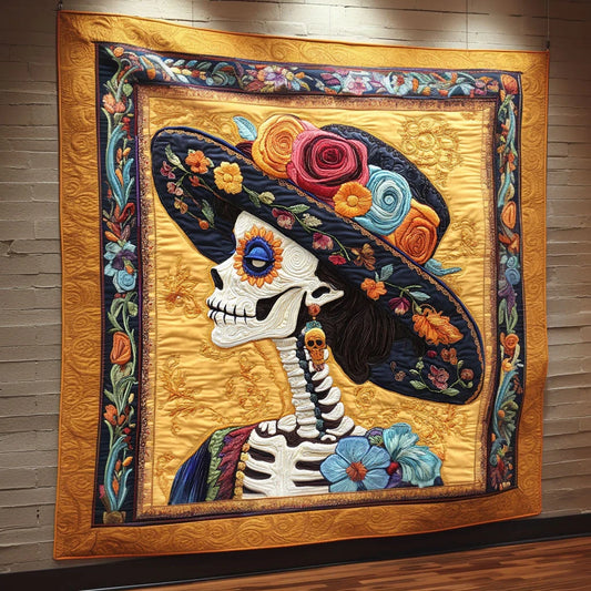 Skeleton Lady Eternal Quilt Blanket