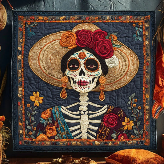 Skeleton Lady Radiance Quilt Blanket
