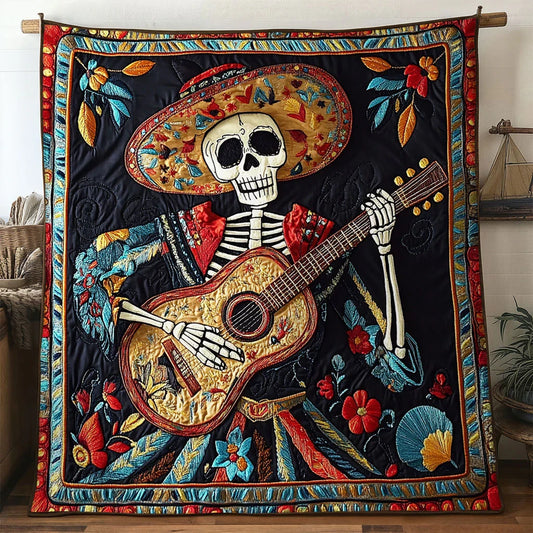Skeleton Starry Fiesta Quilt Blanket