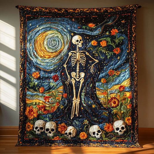 Skeleton Whisper Quilt Blanket