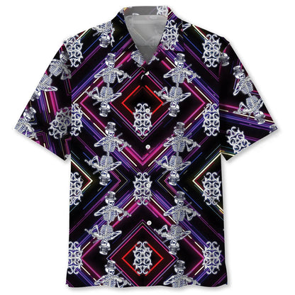 Skeleton Violin Hawaiian Shirt, custom shirt gift for men (view 2)