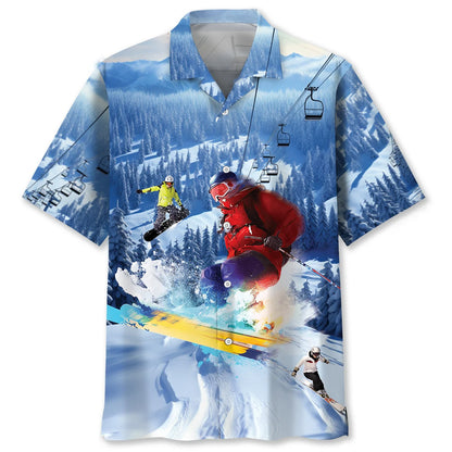 Skiing Hawaiian Shirt Men, custom shirt gift for men (view 4)