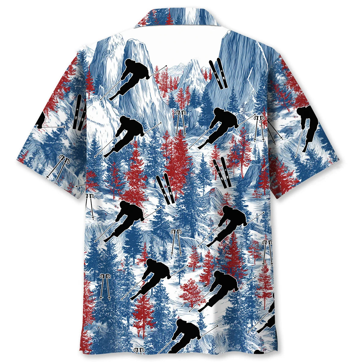 Skiing Mountain Usa Hawaiian Shirt, patriotic gift for 4th of July (view 2)