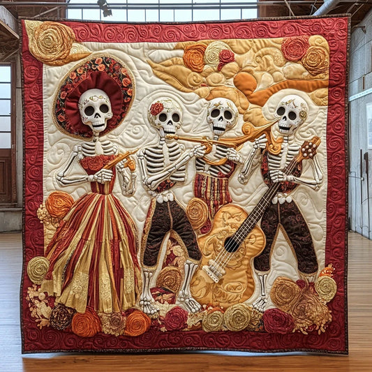 Skull Band Quilt Blanket