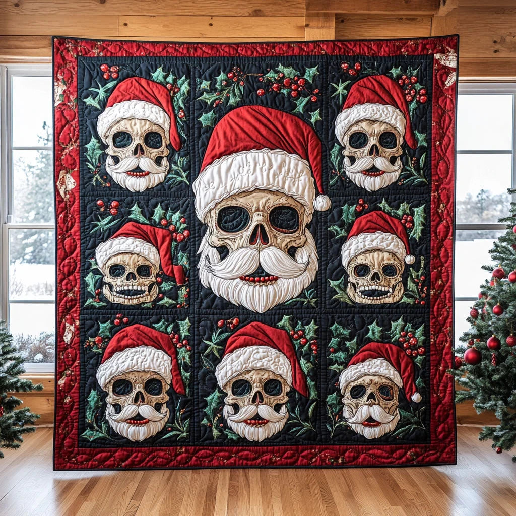 Skull Christmas Quilt Blanket