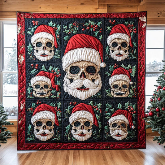 Skull Christmas Quilt Blanket