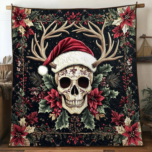 Skull Festive Bloom Quilt Blanket