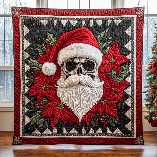 Skull Holiday Spirit Quilt Blanket