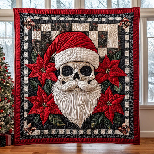 Skull Holly Night Quilt Blanket