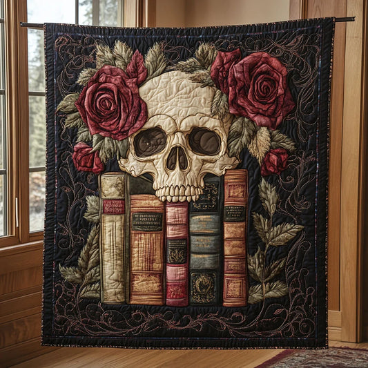 Skull Of Eternal Book Quilt Blanket