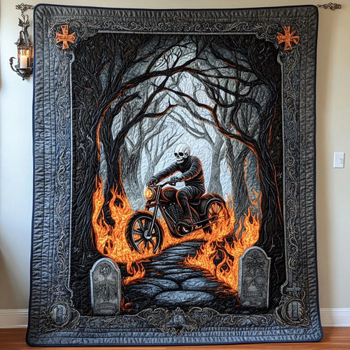 Skull Rider Quilt Blanket