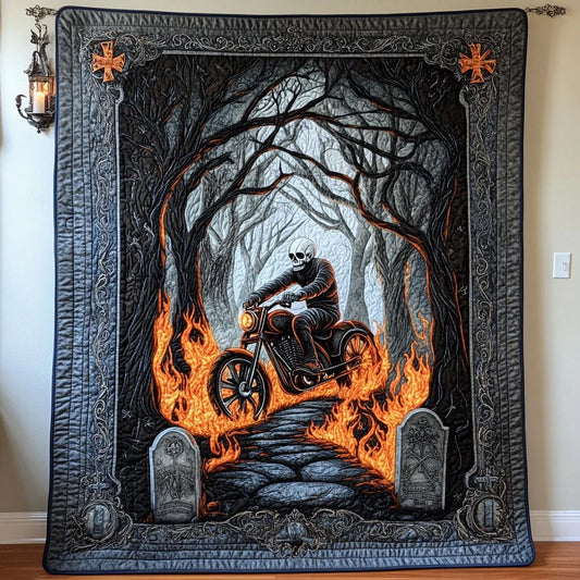 Skull Rider Quilt Blanket