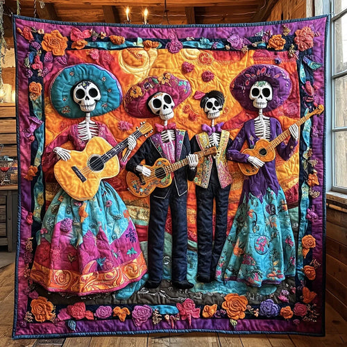 Skull Serenade Quilt Blanket