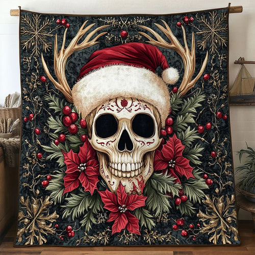 Skull Snow Garland Quilt Blanket